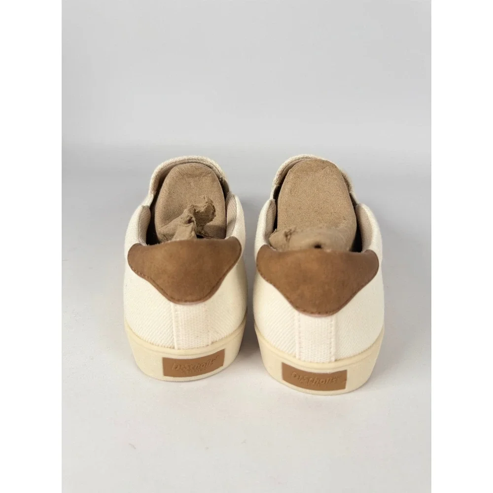 Dr. Scholl's Madison Slip On Sneakers Cream Canvas Women's 6.5 Low Top‎ Flats